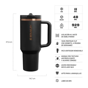 Quencher ProTour Flip Straw 1.18 Lts. Messi x Stanley 1913 - Imagen 3