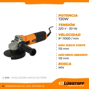 Amoladora Angular Lusqtoff - Imagen 4