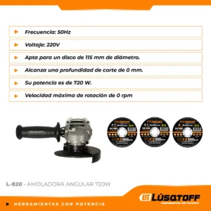 Amoladora Angular Lusqtoff - Imagen 3