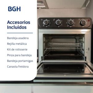 Horno Eléctrico BGH con Air Fryer 30 litros y spiedo - Imagen 3