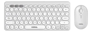 Teclado+mouse Inalambrico Soul Office Cw200 Blanco - Vintage -