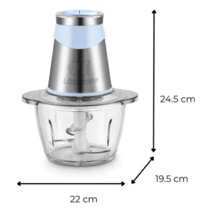 Picadora Procesadora 500w 1200ml Bowl De Vidrio Lüsqtoff - Imagen 2